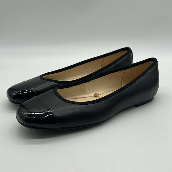 Nine West Black Patent Flats Vegan Women’s Shoes Size 7 New With Box - Picture 5 of 10